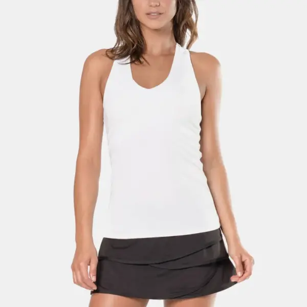 Lucky in Love V-Neck Tank with Bra Women's - Image 3