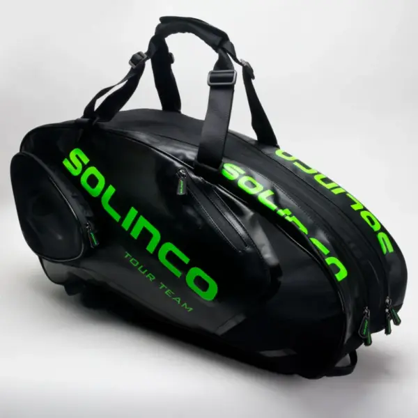 Solinco Tour 6-Pack Racquet Bag Black/Neon Green - Image 2