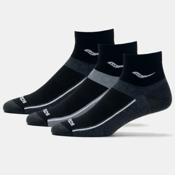 Saucony Inferno Ultralight Quarter Socks 3 Pack - Image 2